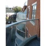 curved balcony balustrade in glass skegness