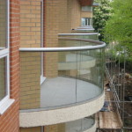 glass on a curved balcony wigan