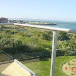 glass balcony with unobtrusive post banbury